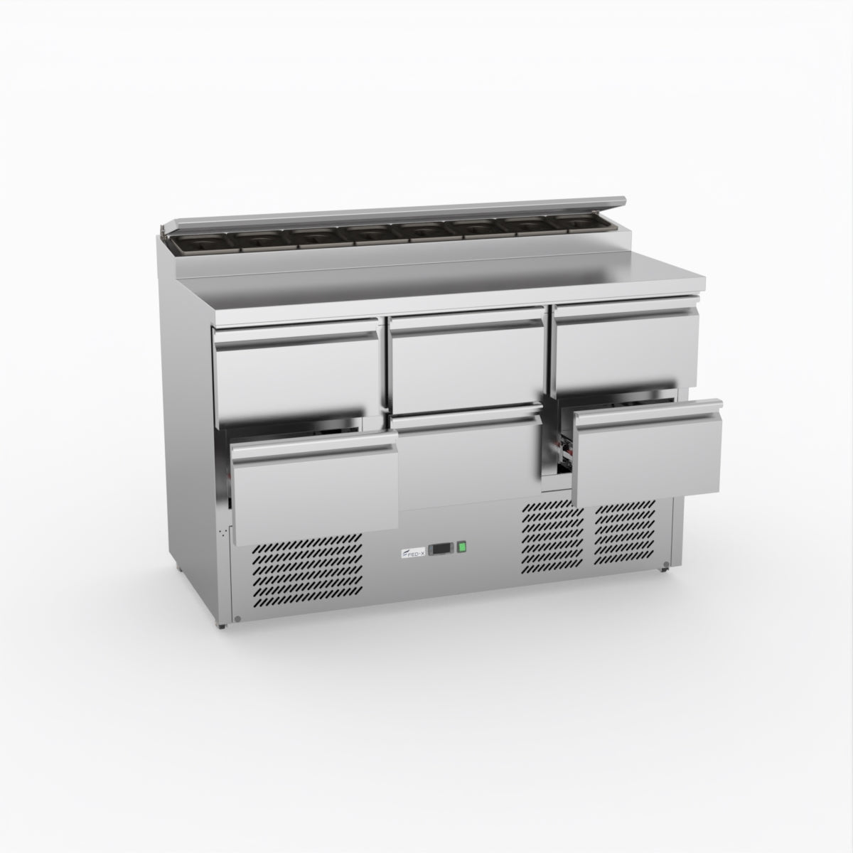 FED-X Six Drawer Salad Prep Fridge XGNS1300D-6D