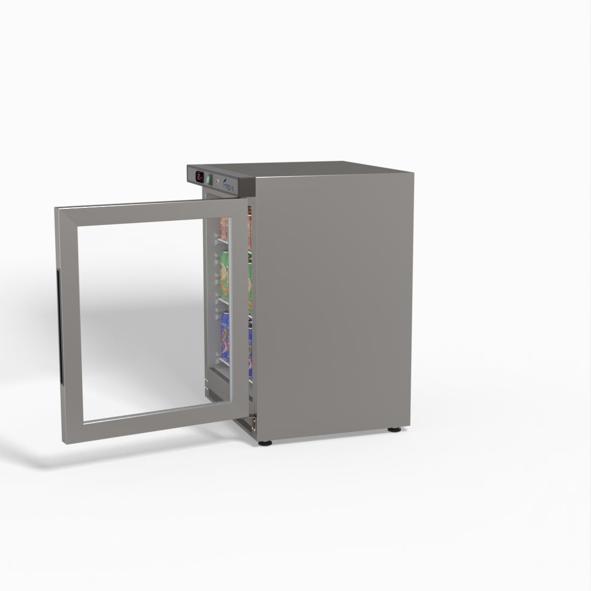 FED-X Thermaster Stainless Steel Upright Static Display Fridge XR200SG