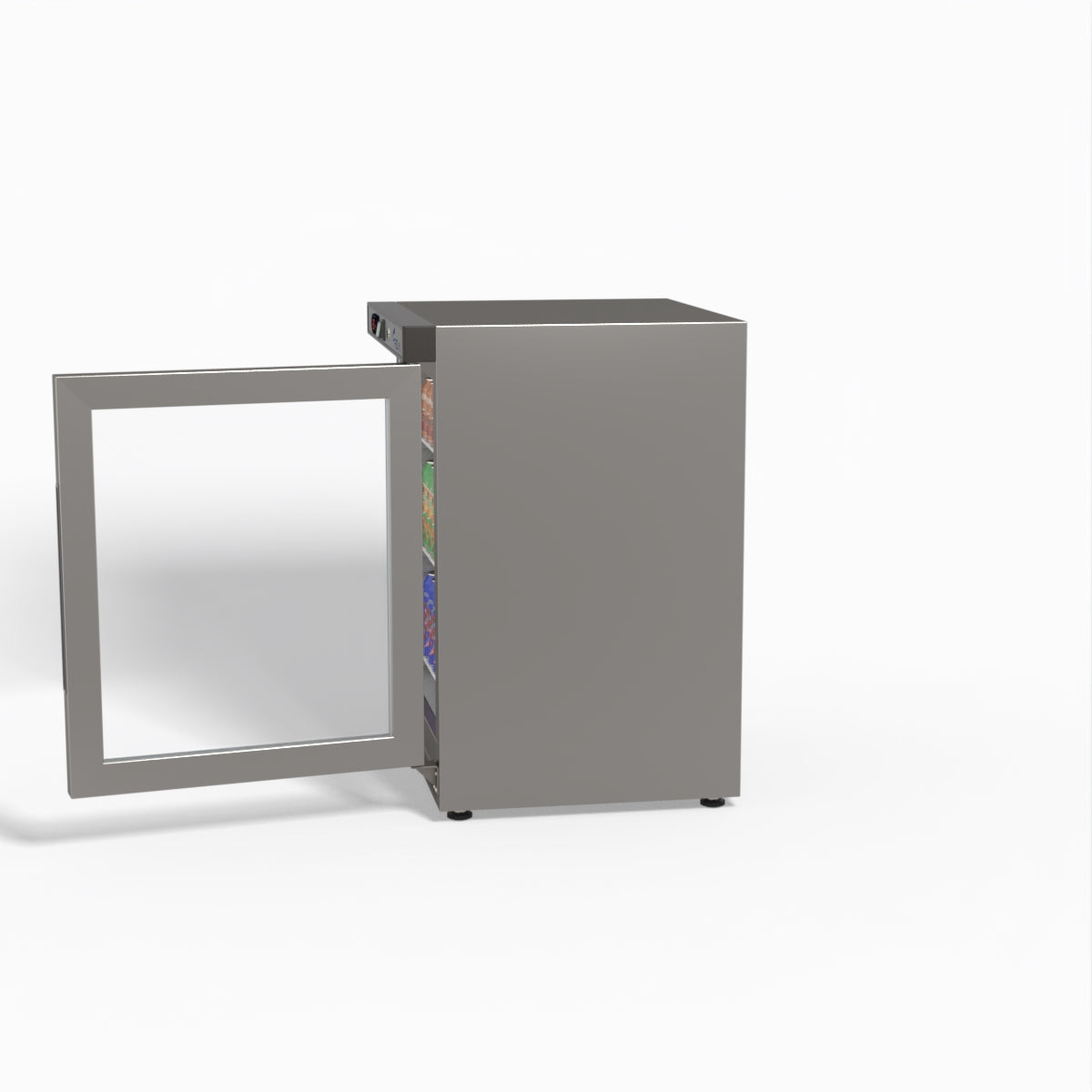 FED-X Thermaster Stainless Steel Upright Static Display Fridge XR200SG