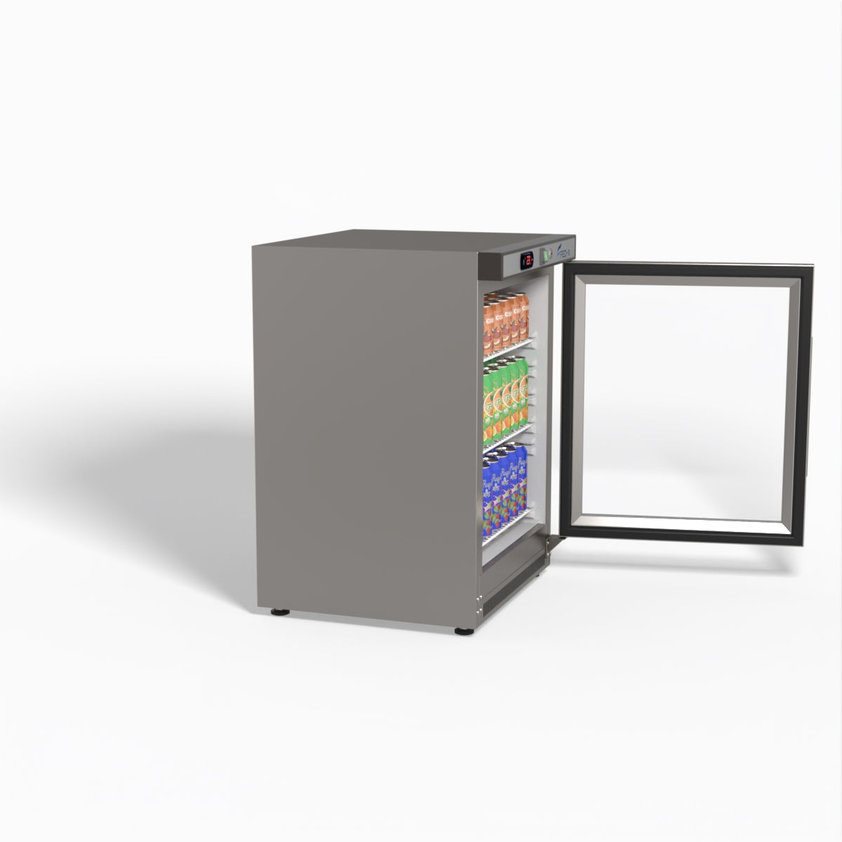 FED-X Thermaster Stainless Steel Upright Static Display Fridge XR200SG
