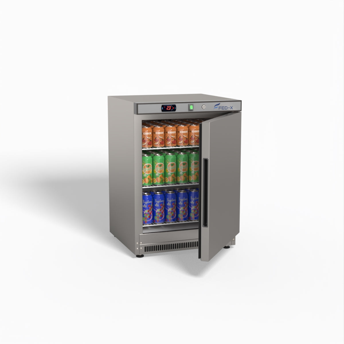 FED-X Thermaster Stainless Steel Upright Static Fridge XR200SS