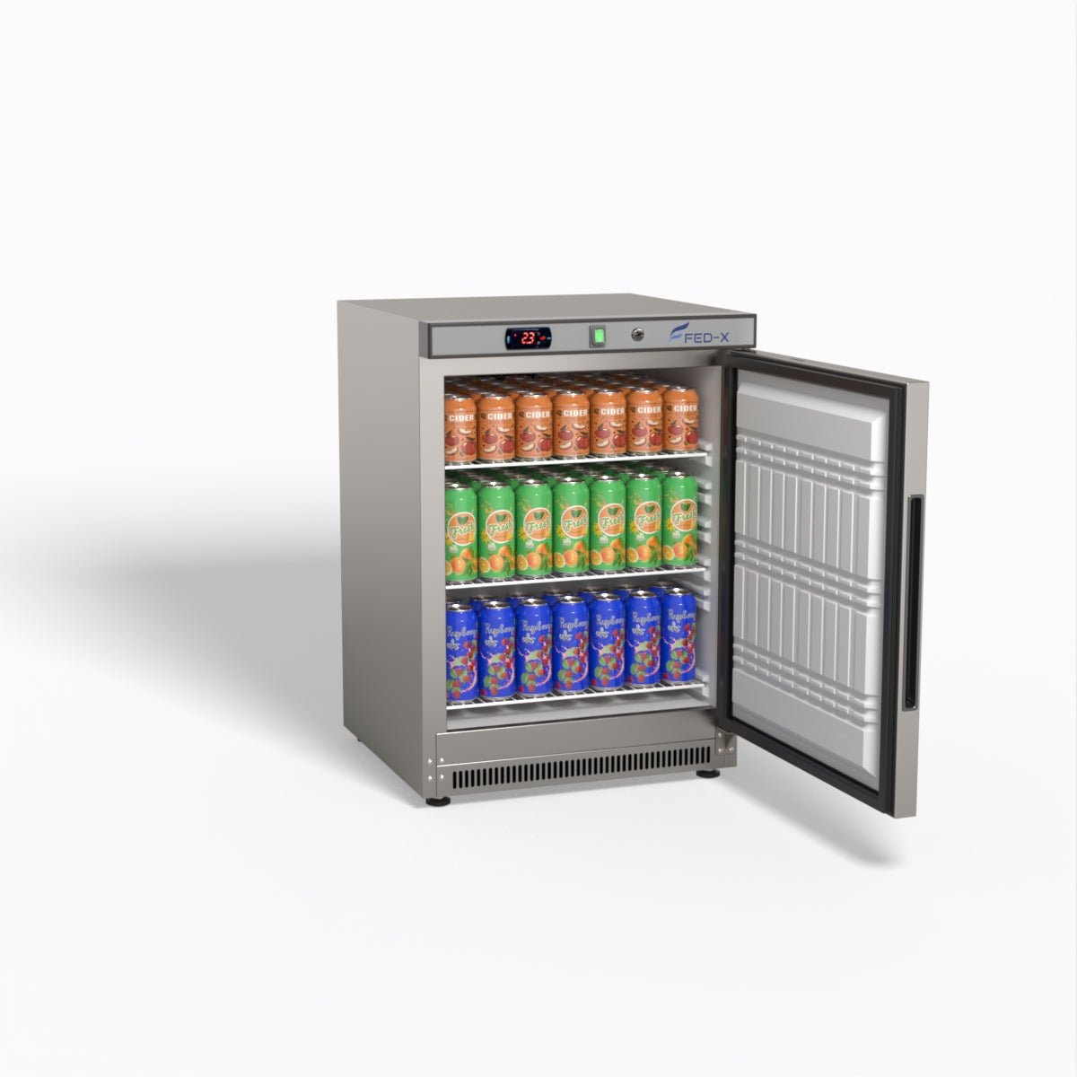 FED-X Thermaster Stainless Steel Upright Static Fridge XR200SS