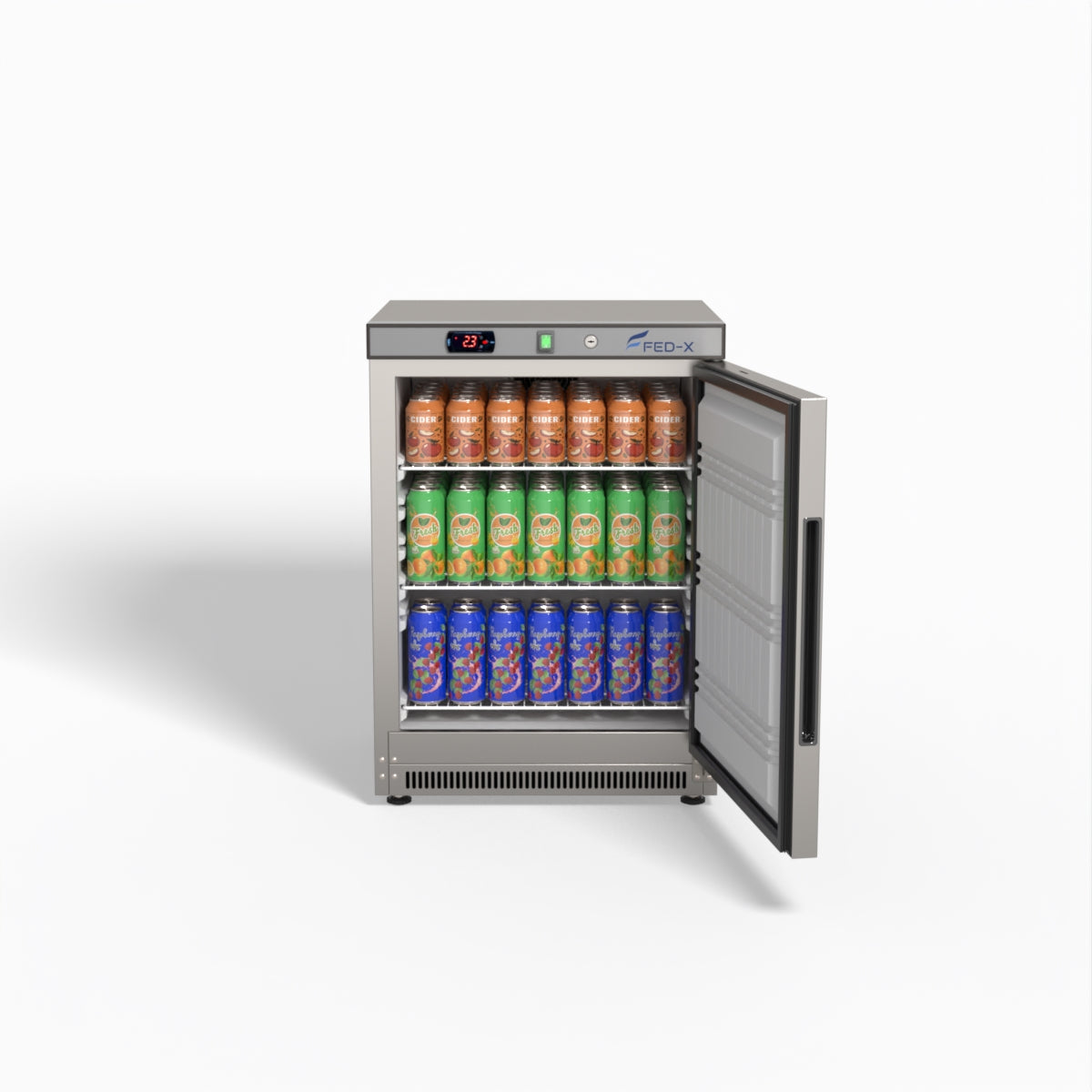 FED-X Thermaster Stainless Steel Upright Static Fridge XR200SS