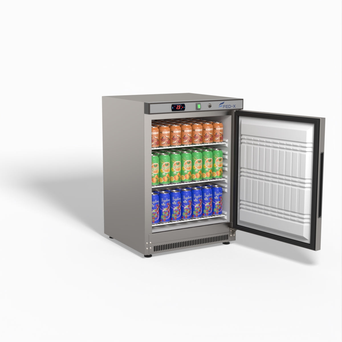 FED-X Thermaster Stainless Steel Upright Static Fridge XR200SS