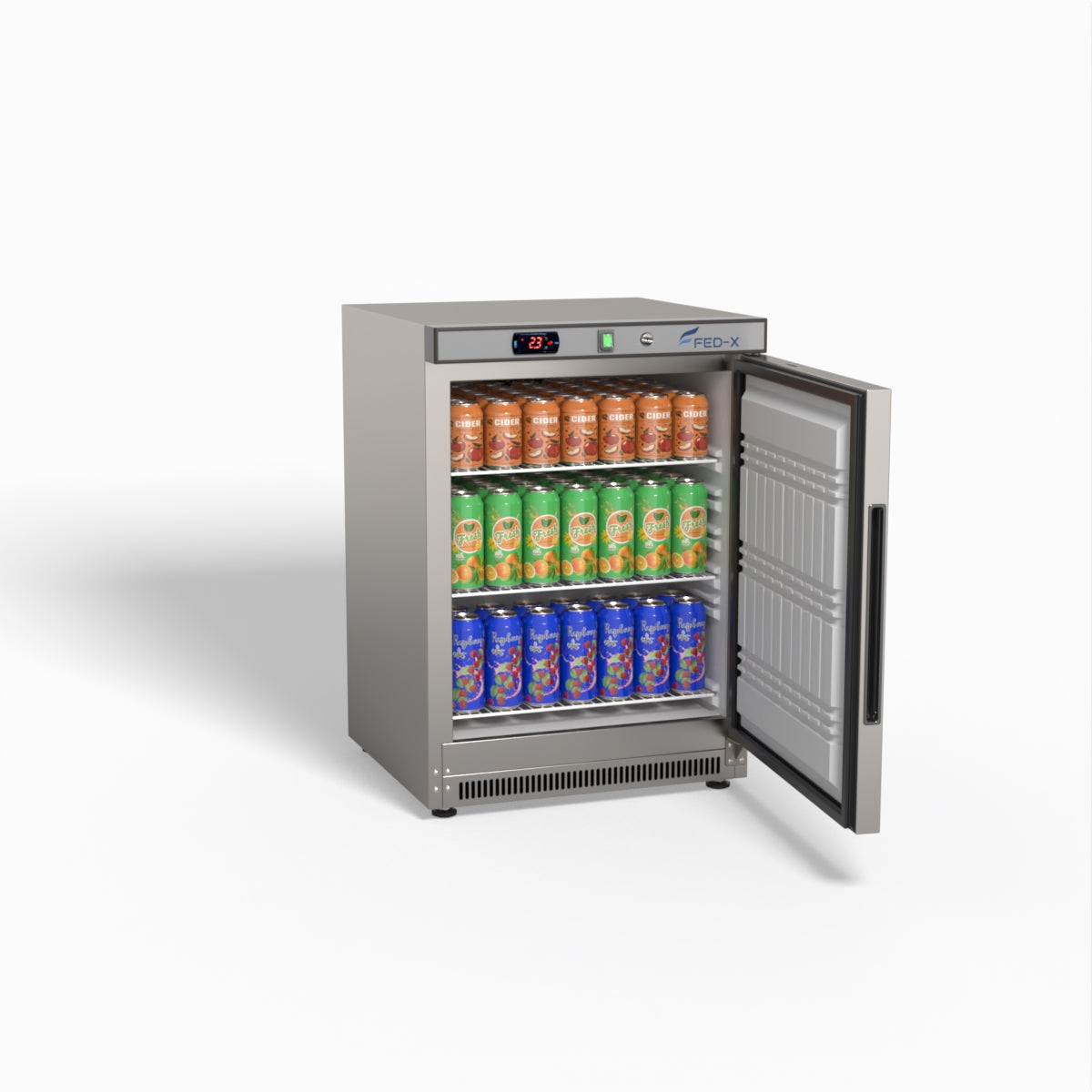 FED-X Thermaster Stainless Steel Upright Static Fridge XR200SS