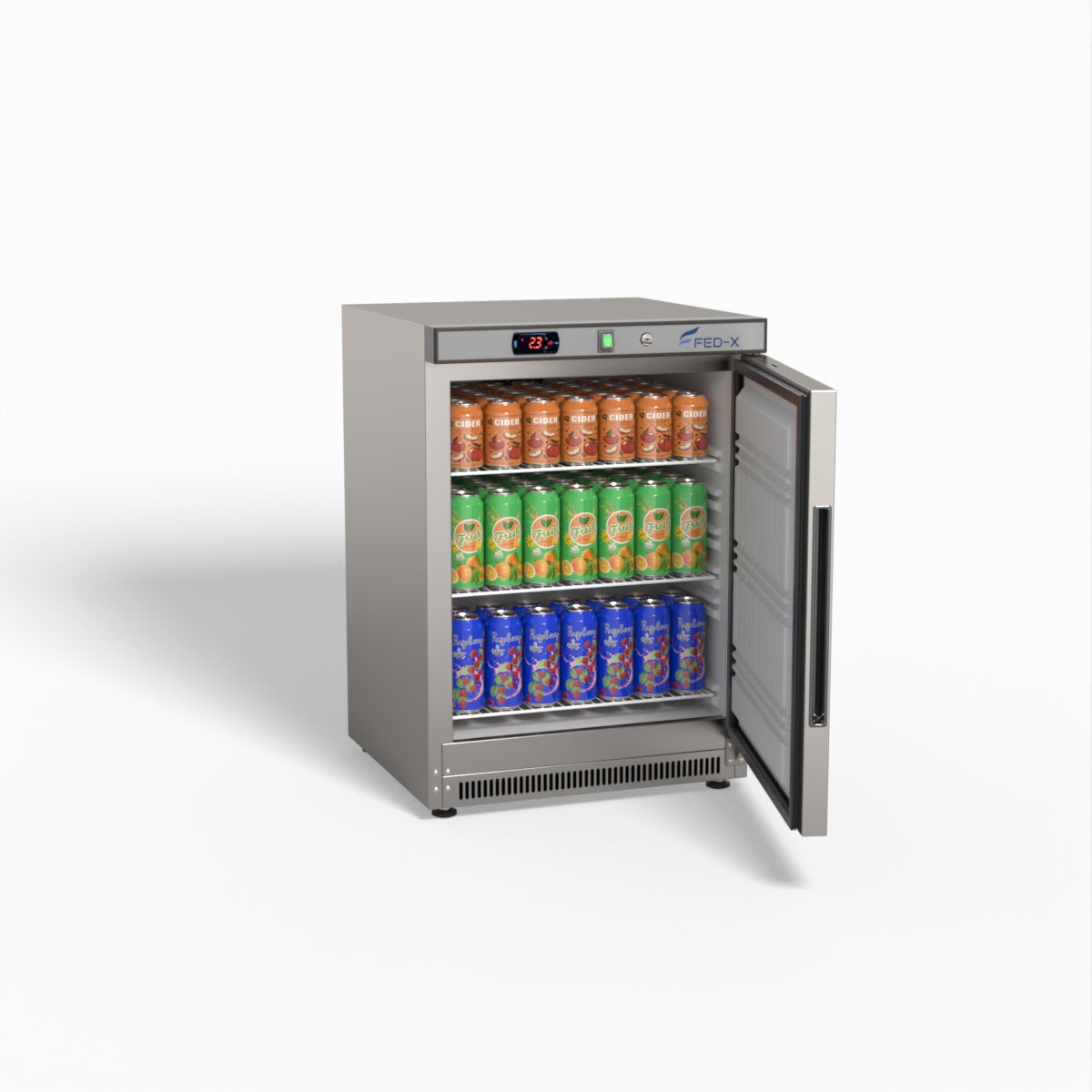 FED-X Thermaster Stainless Steel Upright Static Fridge XR200SS