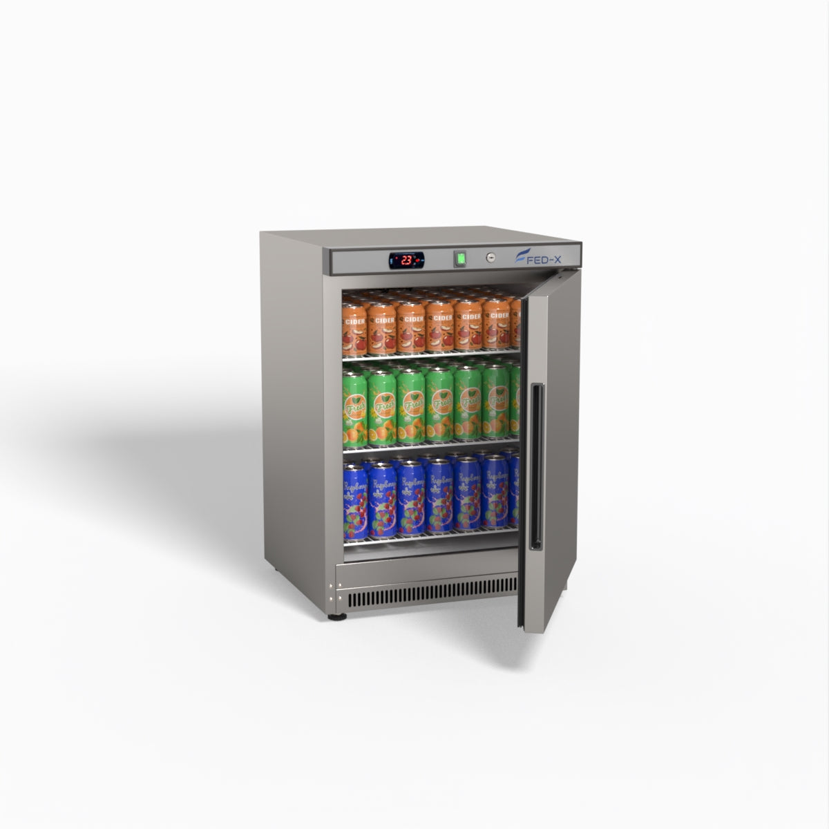 FED-X Thermaster Stainless Steel Upright Static Fridge XR200SS