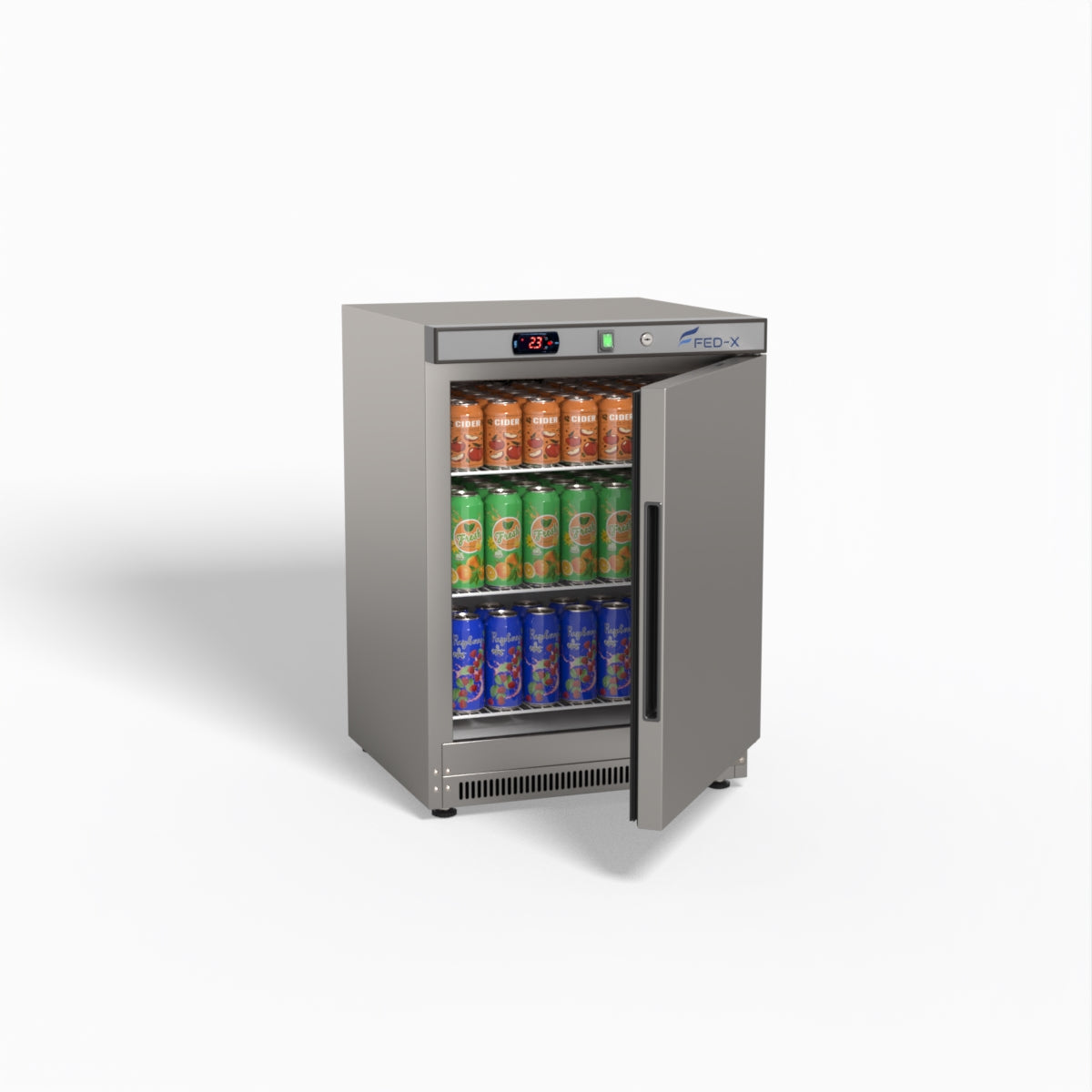 FED-X Thermaster Stainless Steel Upright Static Fridge XR200SS