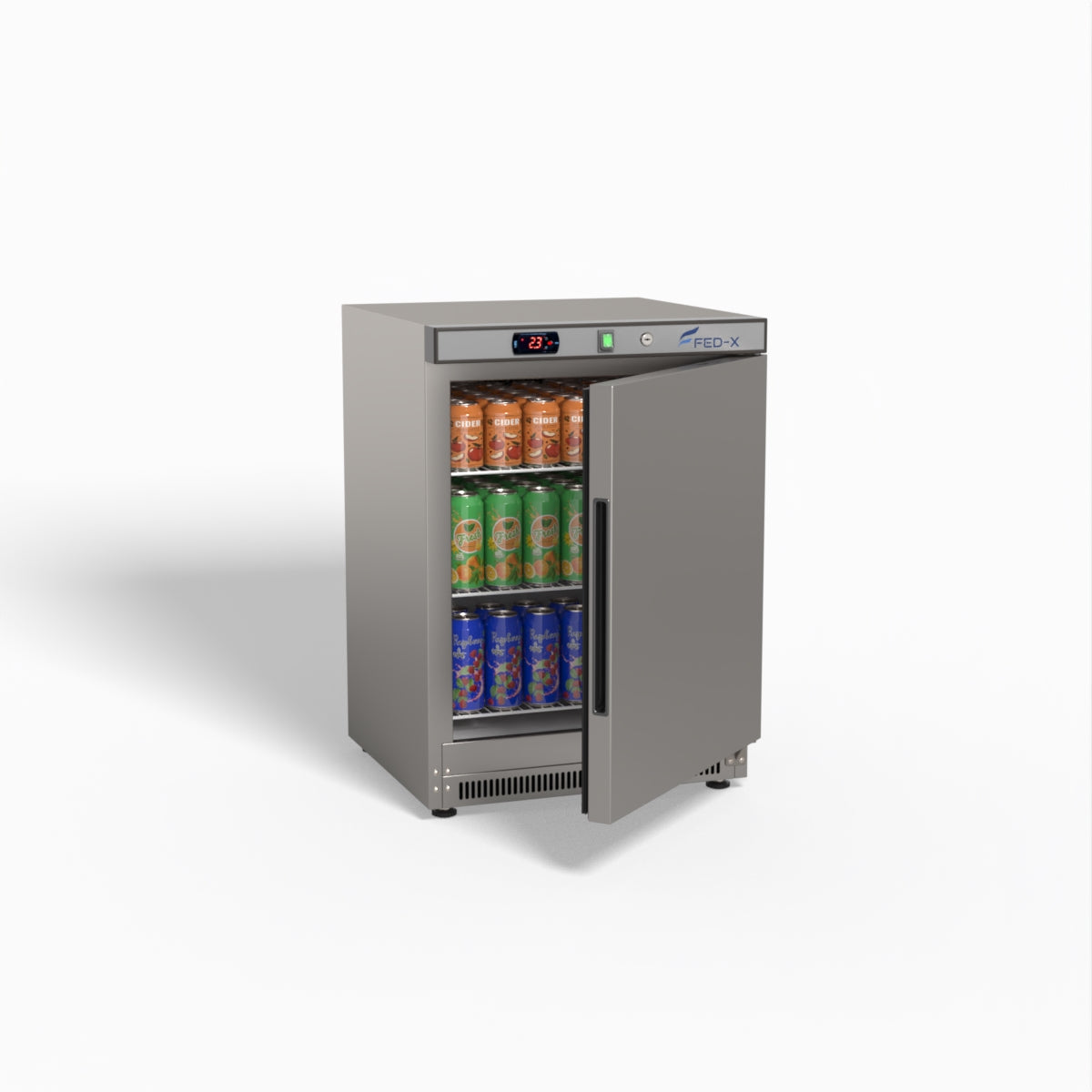 FED-X Thermaster Stainless Steel Upright Static Fridge XR200SS