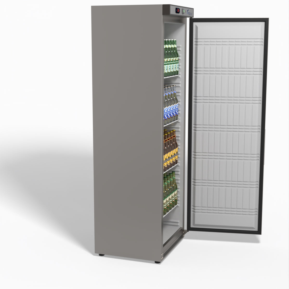 FED-X Stainless Steel Upright Static Fridge XR400SS
