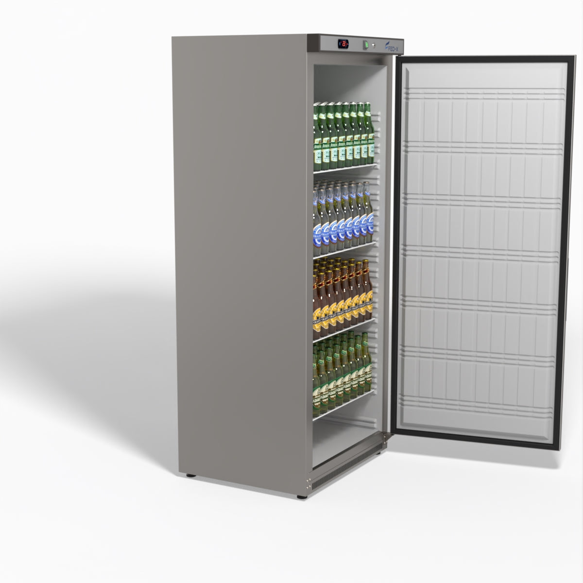 FED-X Stainless Steel Upright Static Fridge XR600SS