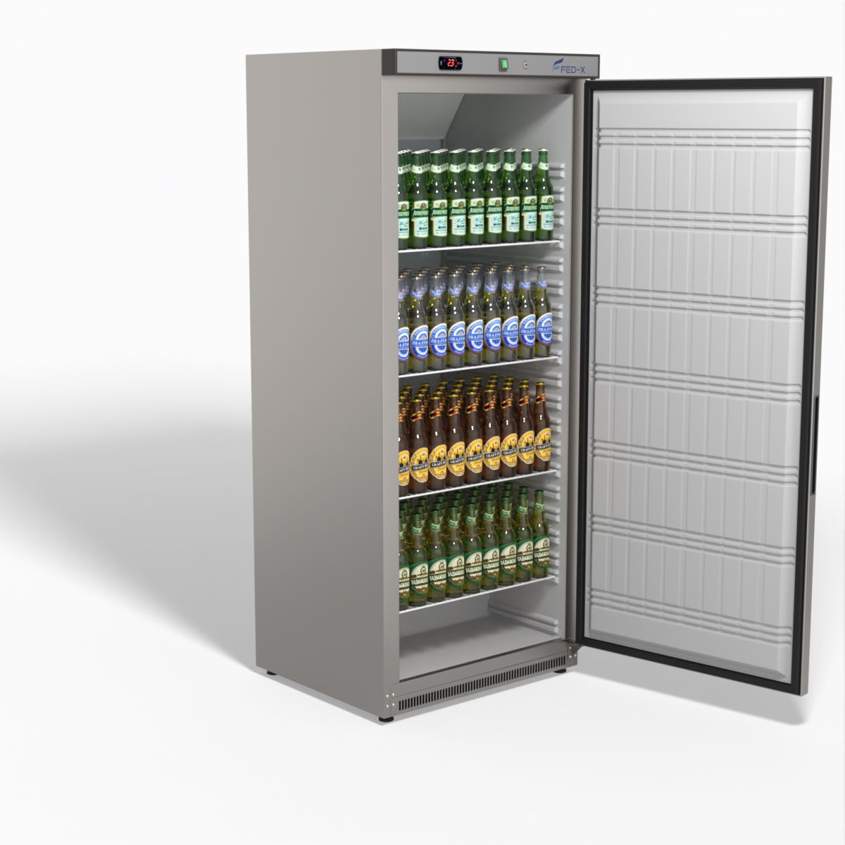 FED-X Stainless Steel Upright Static Fridge XR600SS