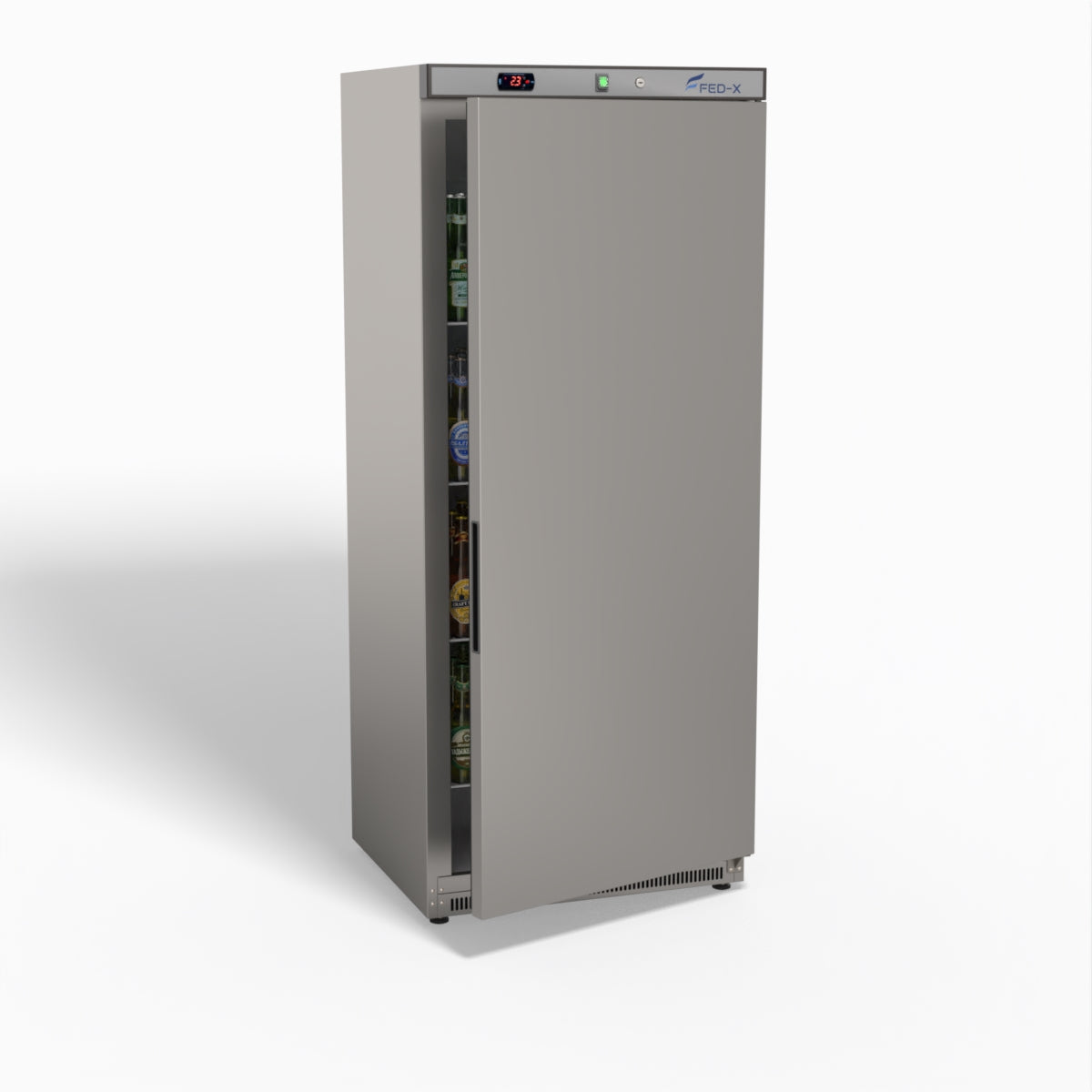 FED-X Stainless Steel Upright Static Fridge XR600SS
