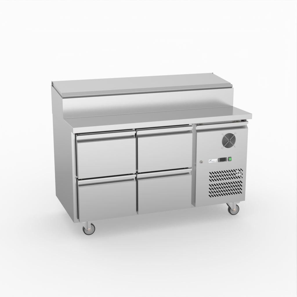 FED-X S/S Four Drawer Sandwich Counter XSS7C13S2V-4D