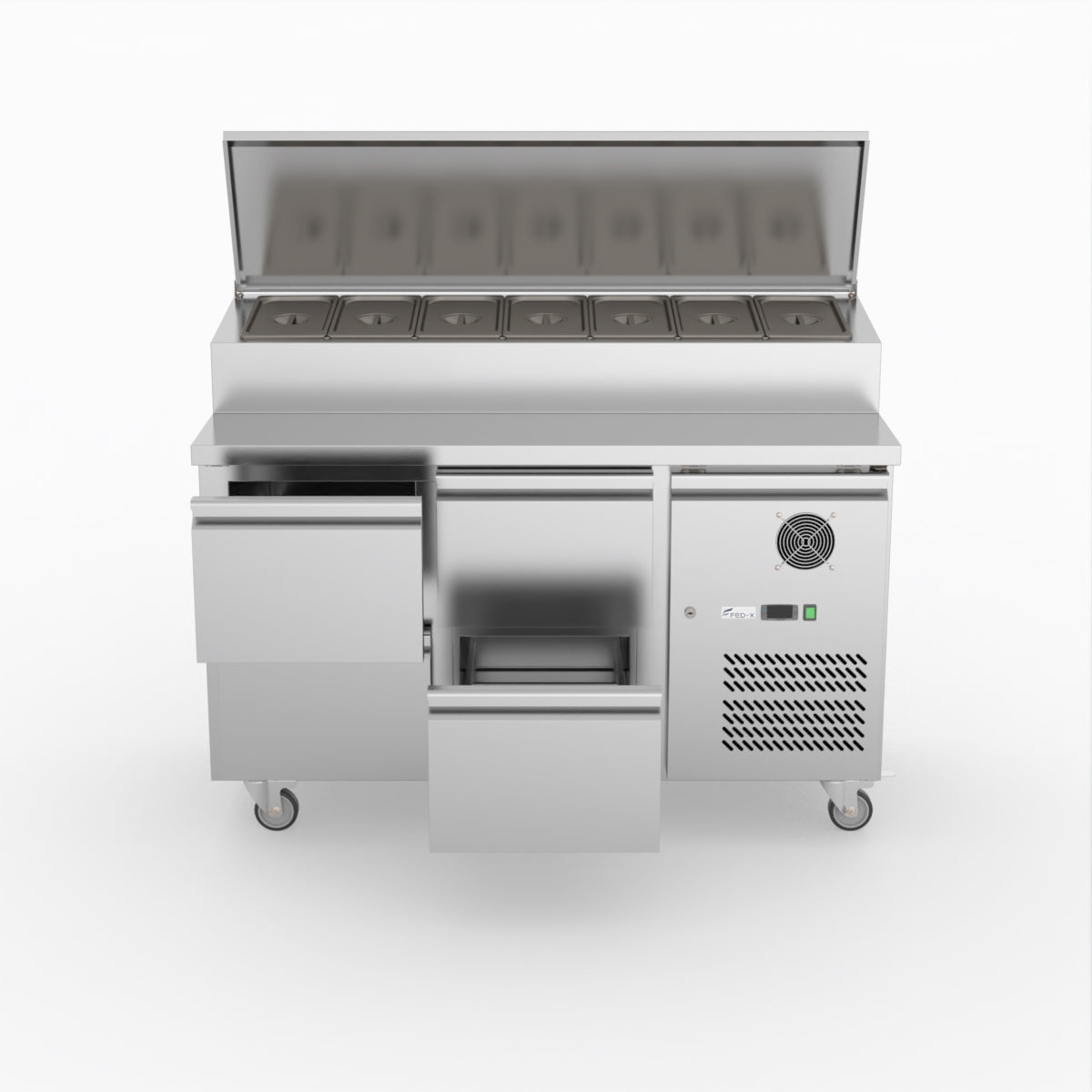 FED-X S/S Four Drawer Sandwich Counter XSS7C13S2V-4D
