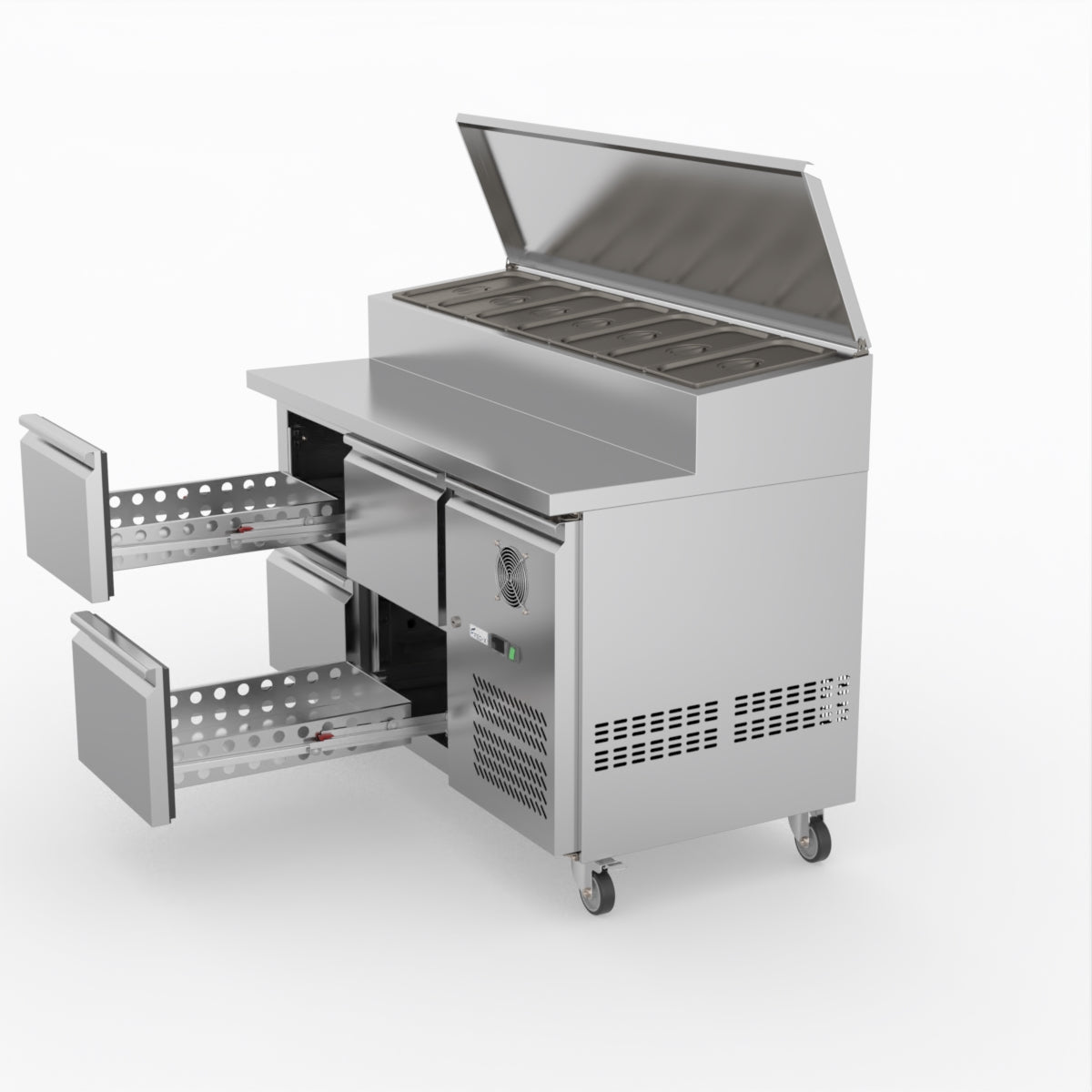 FED-X S/S Four Drawer Sandwich Counter XSS7C13S2V-4D