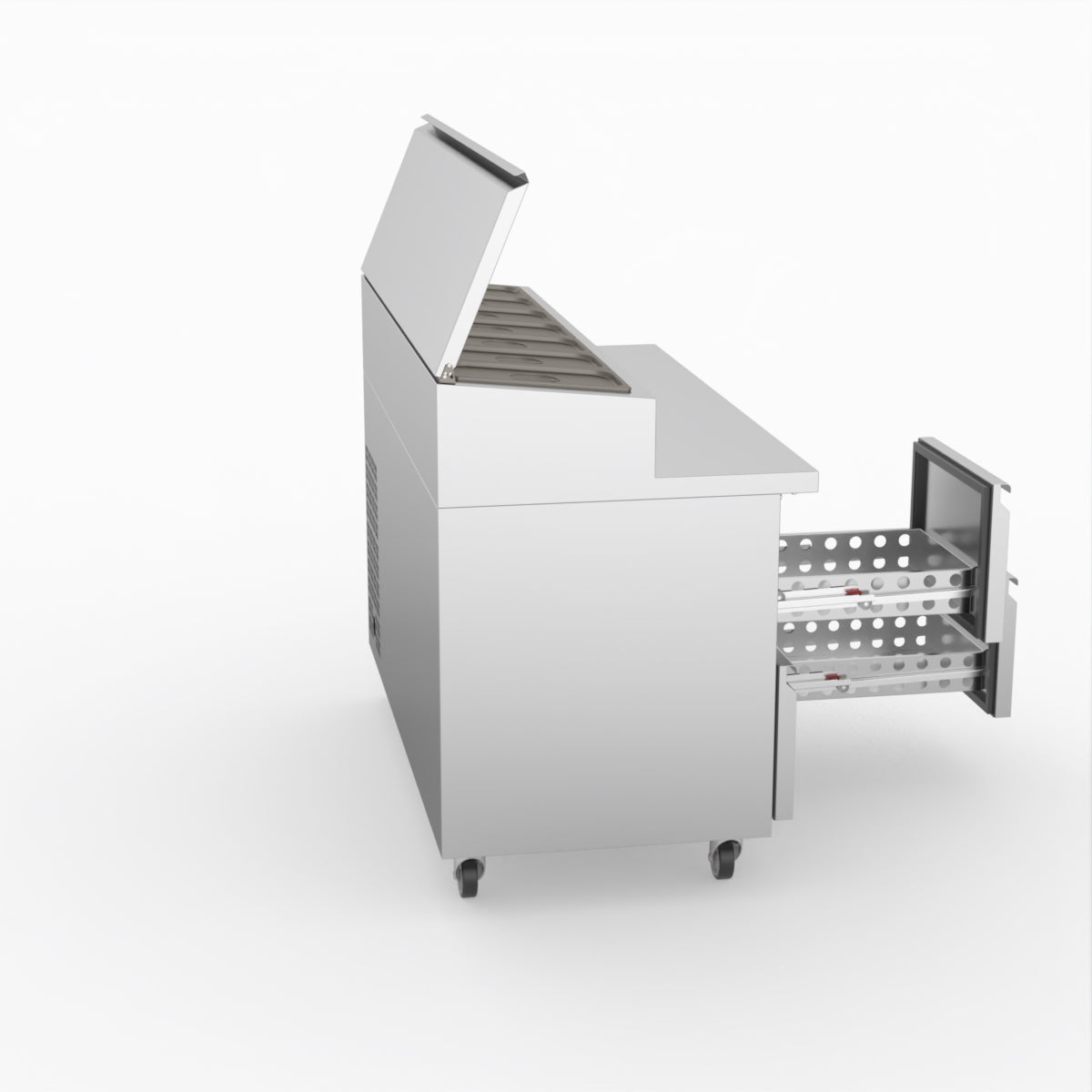 FED-X S/S Four Drawer Sandwich Counter XSS7C13S2V-4D