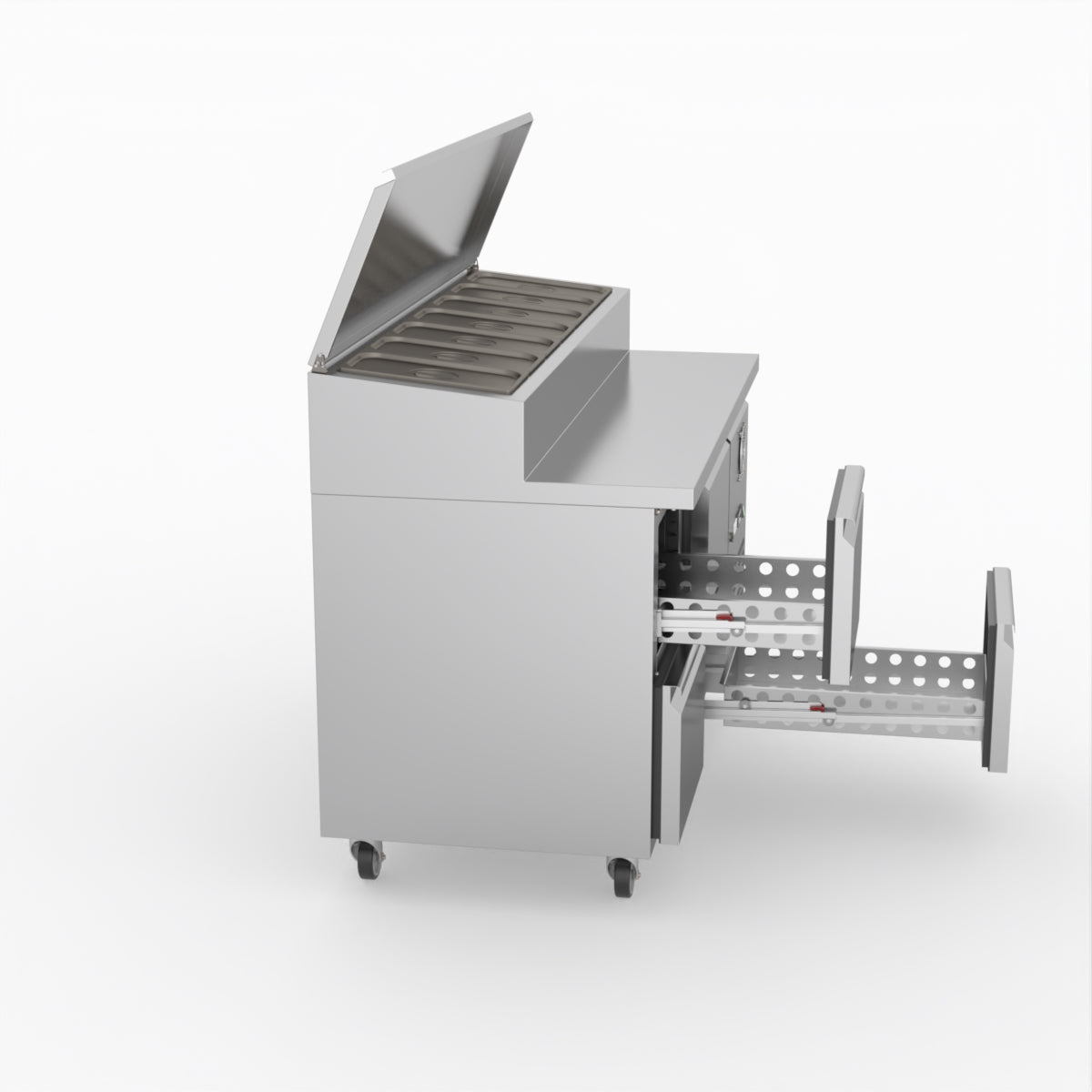 FED-X S/S Four Drawer Sandwich Counter XSS7C13S2V-4D