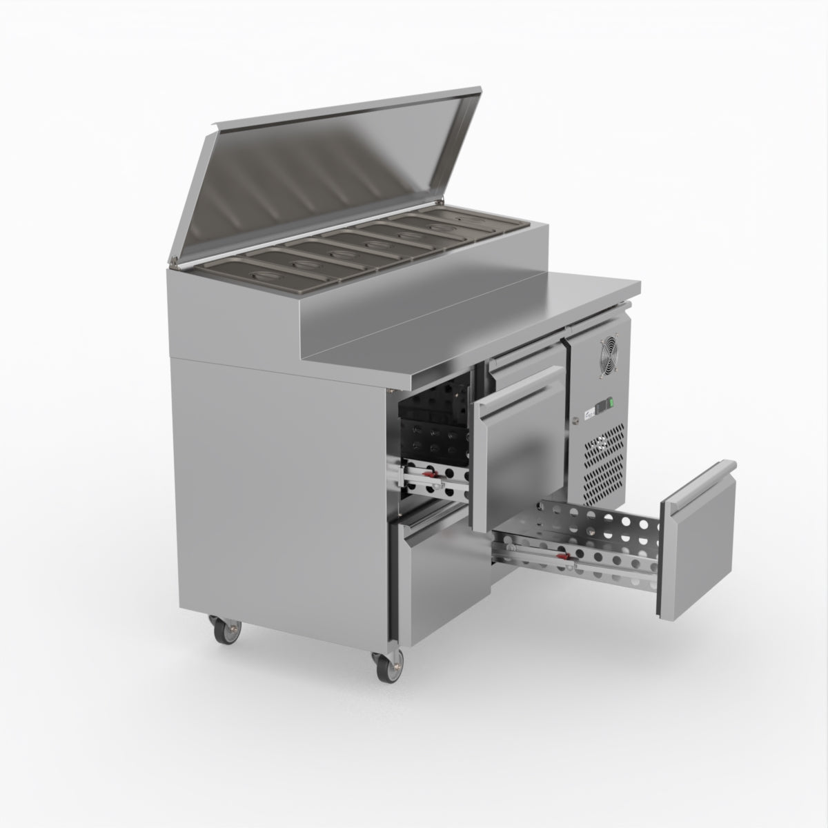 FED-X S/S Four Drawer Sandwich Counter XSS7C13S2V-4D