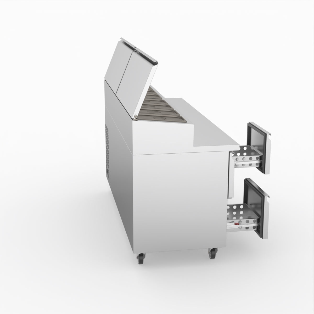 FED-X Six Drawer Salad Prep Fridge XSS7C18S3V-6D