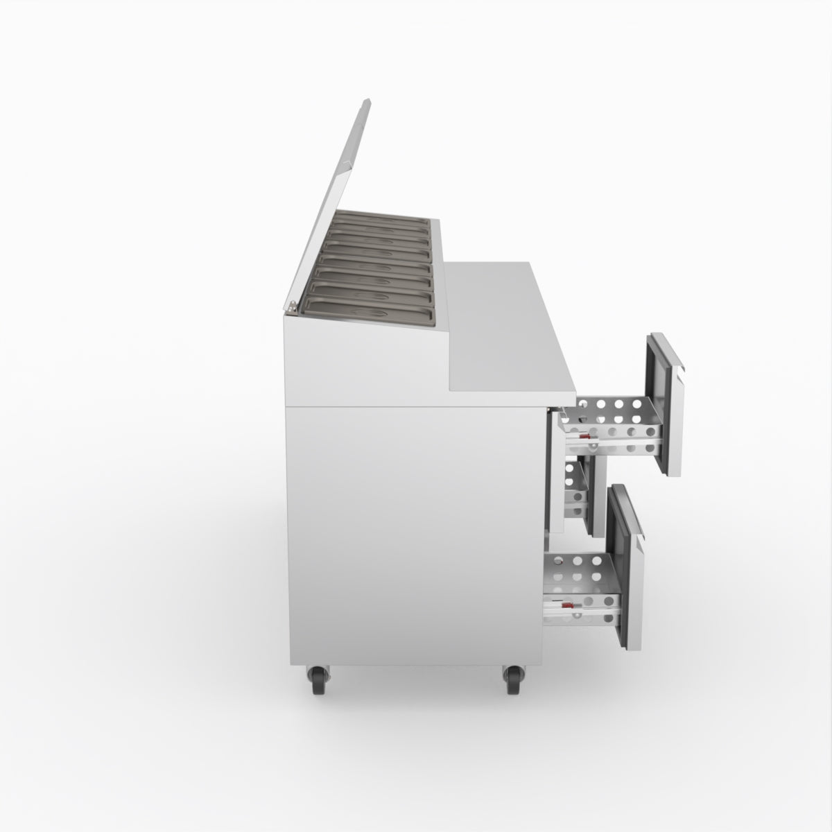 FED-X Six Drawer Salad Prep Fridge XSS7C18S3V-6D