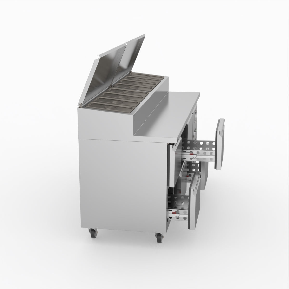 FED-X Six Drawer Salad Prep Fridge XSS7C18S3V-6D
