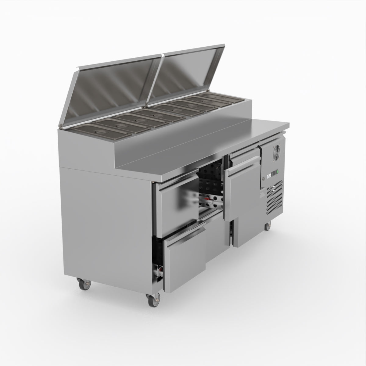 FED-X Six Drawer Salad Prep Fridge XSS7C18S3V-6D