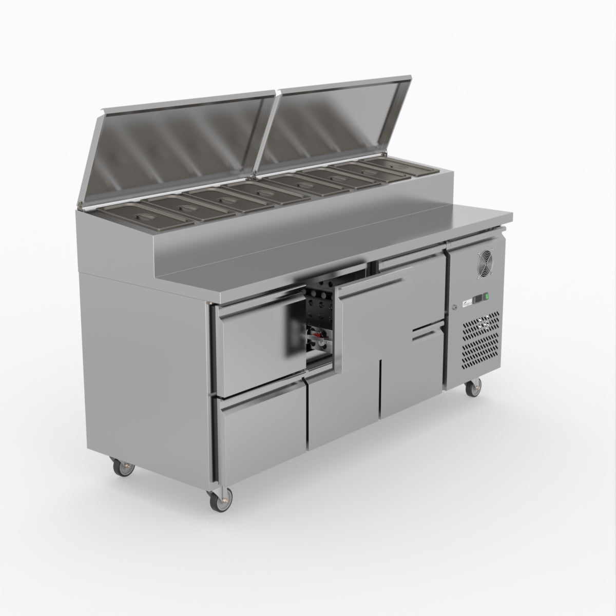 FED-X Six Drawer Salad Prep Fridge XSS7C18S3V-6D