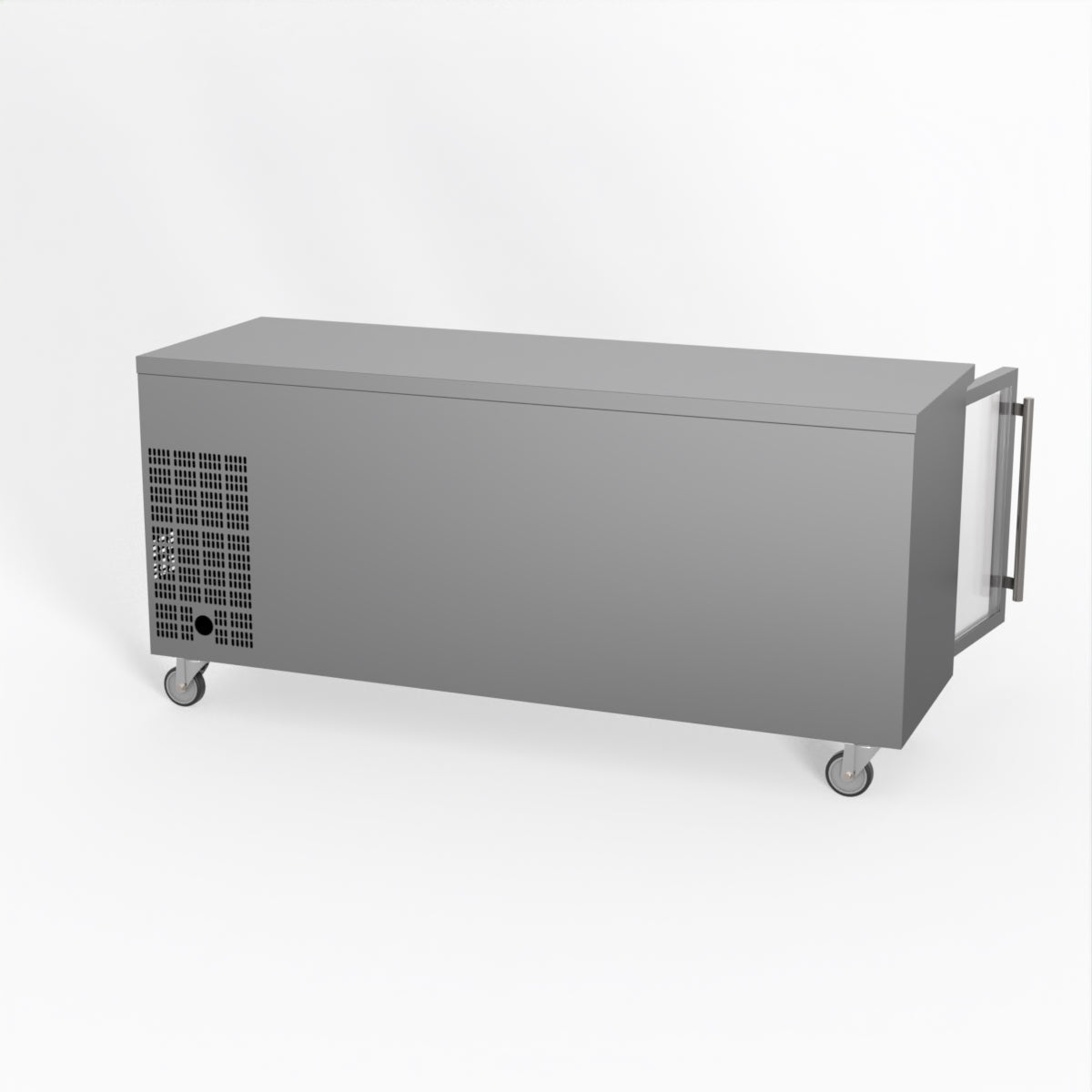 FED-X Three Glass Door Bench Fridge XUB6C18G3V