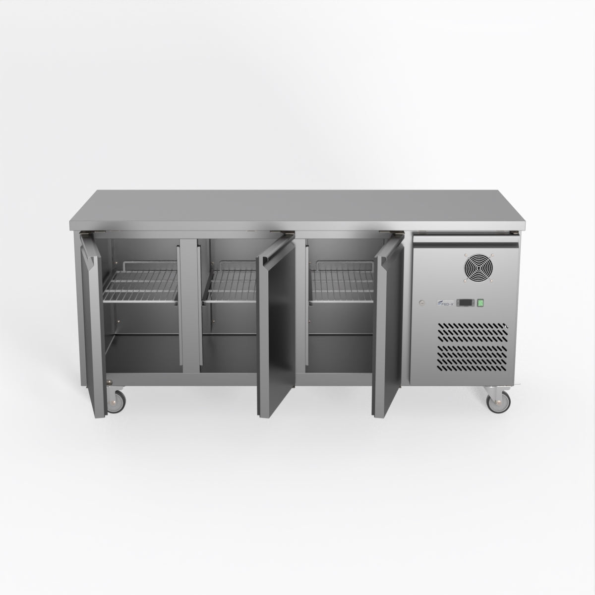 FED-X S/S Three Door Bench Freezer XUB7F18S3V