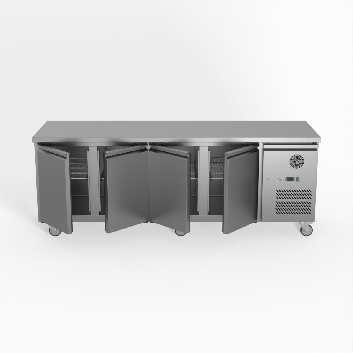 FED-X S/S Four Door Bench Fridge XUB7C22S4V