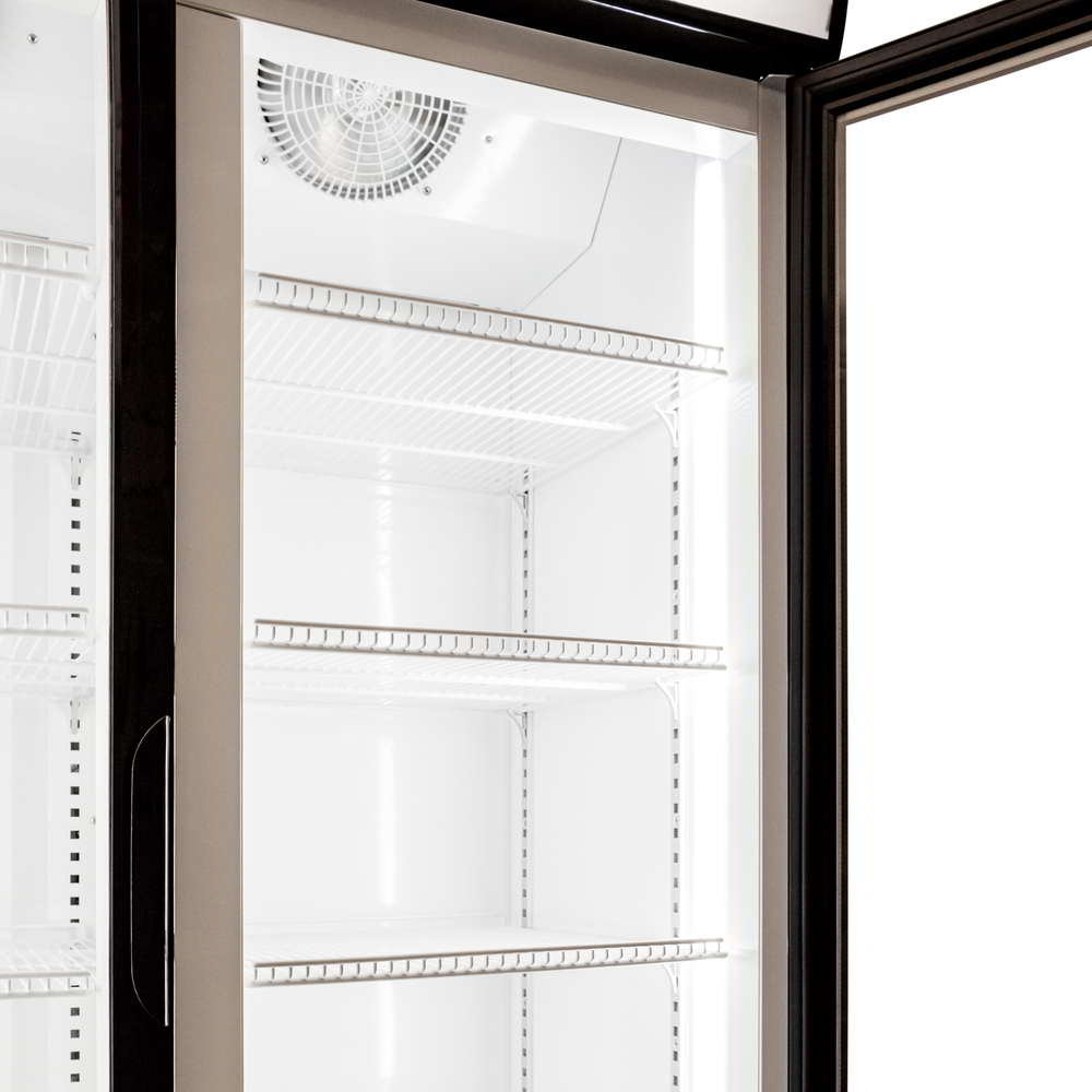 AG Equipment 800L Double Glass Door Upright Display Fridge CU800TNG
