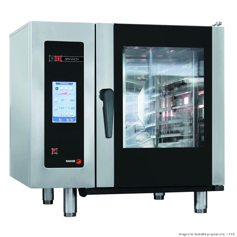 CLEARANCE - Fagor Advanced Plus Electric 6 Trays Touchscreen Control Combi Oven APE-061-QLD6