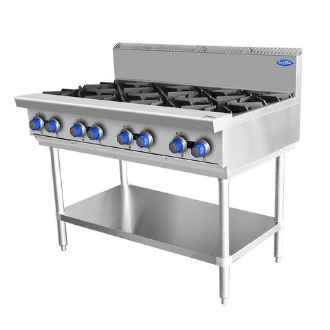 Cookrite 224Mj/h 8 Burner Cook Top LPG AT80G8B-F-LPG