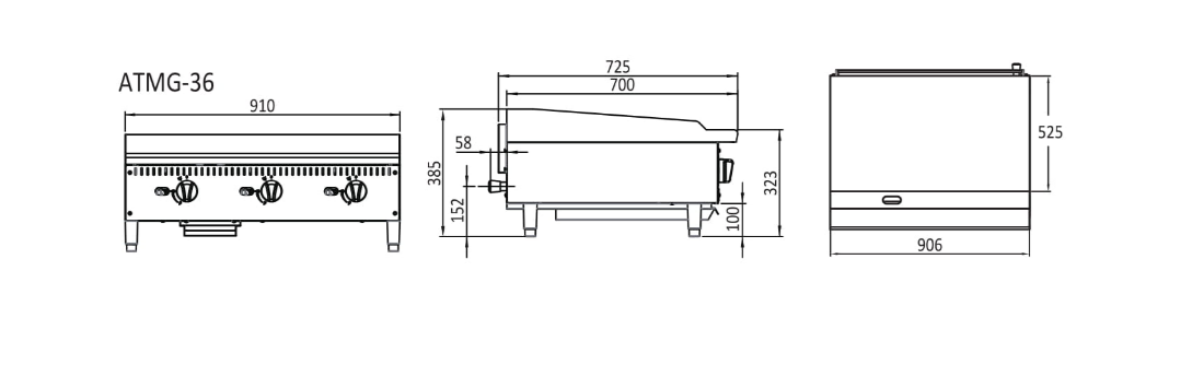 Cookrite 910mm Griddle NG ATMG-36-NG