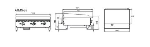 Cookrite 910mm Griddle LPG ATMG-36-LPG