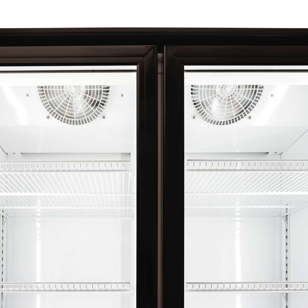 AG Equipment 800L Double Glass Door Upright Display Fridge CU800TNG