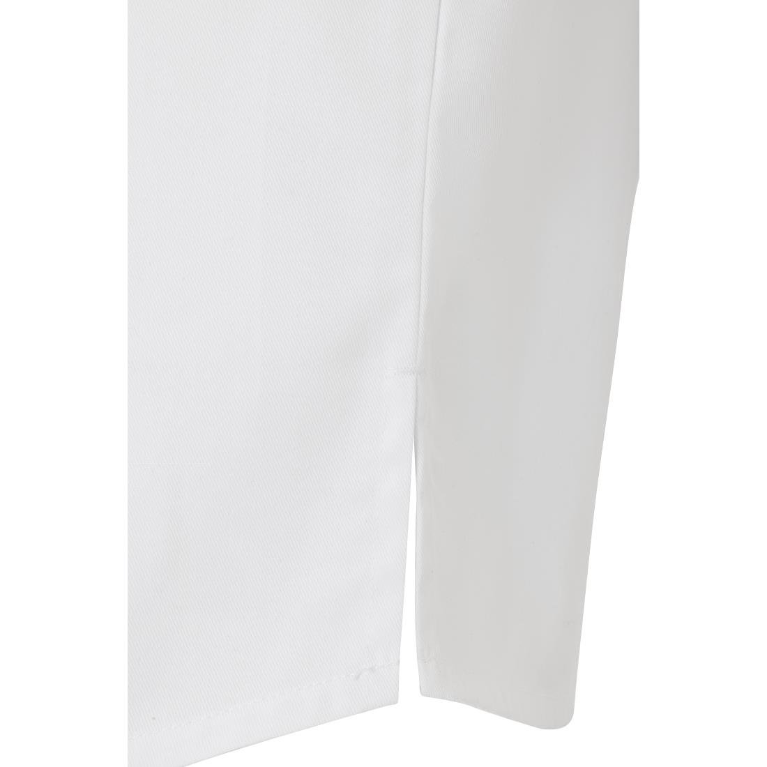 Southside Harlem Zipper Chefs Jacket White Short Sleeve Mesh Size L - BA116-L