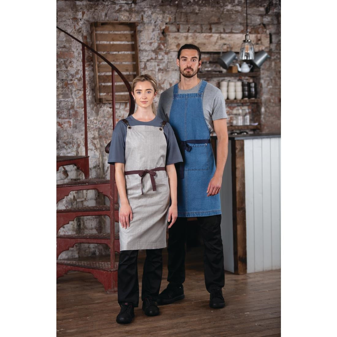 Southside Denim Bib Apron Light Blue - BB694