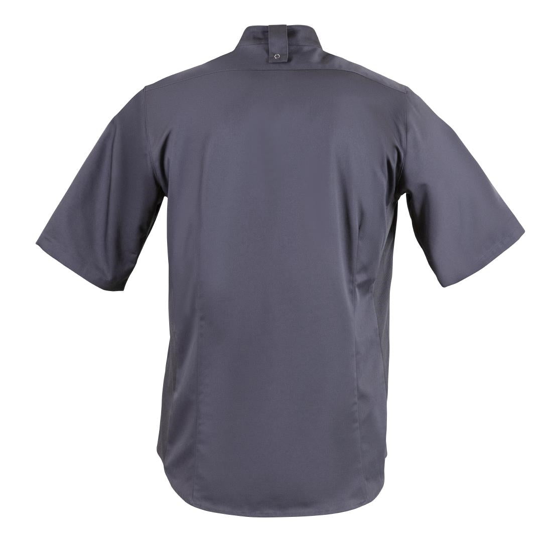 Southside Band Collar Chefs Jacket Charcoal Size L - BB712-L
