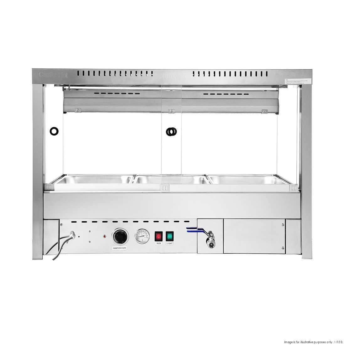 Bonvue Square Countertop Wet And Dry Bain Marie BM11SC