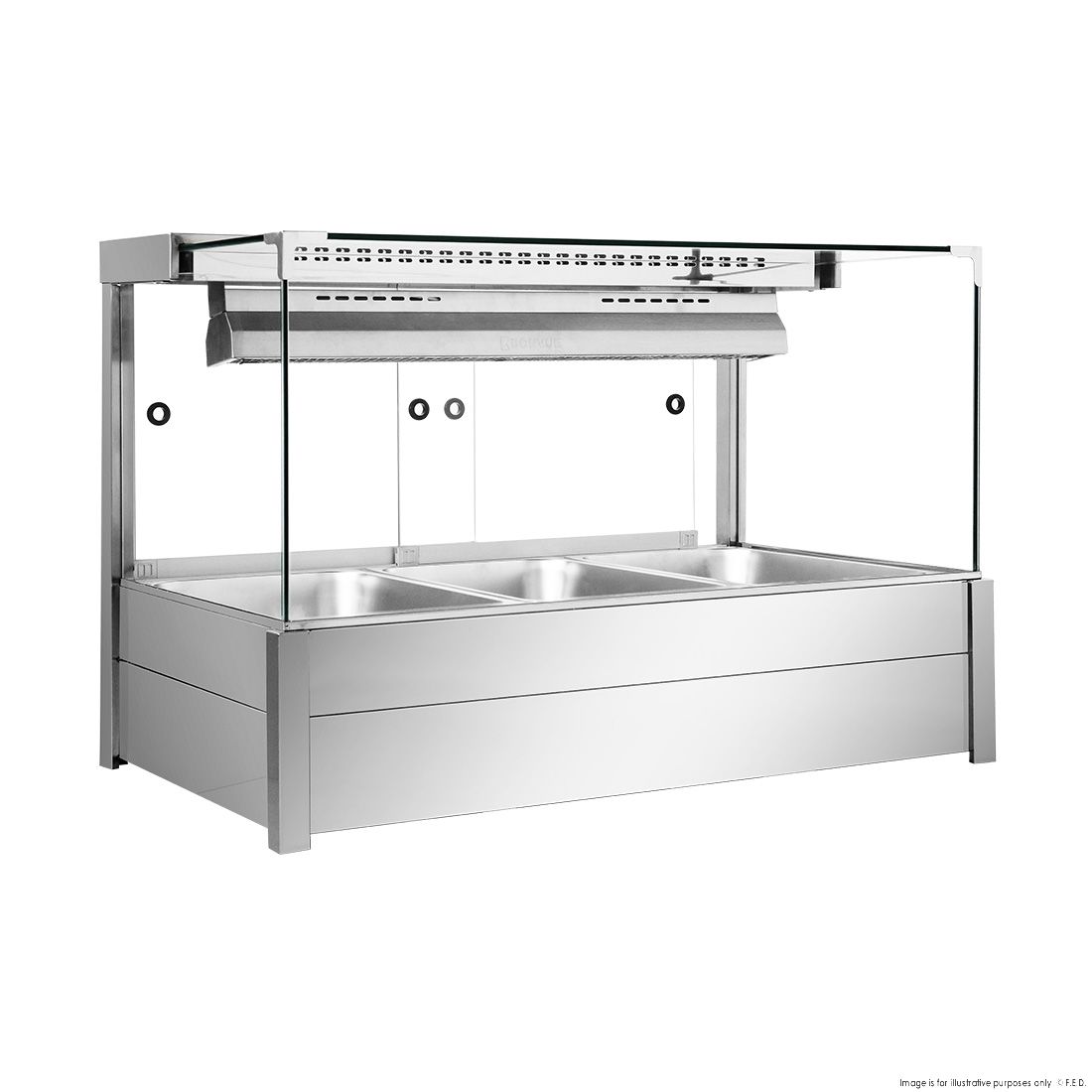 Bonvue Square Countertop Wet And Dry Bain Marie BM11SC