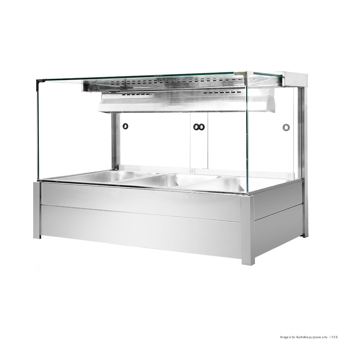 Bonvue Square Countertop Wet And Dry Bain Marie BM11SC