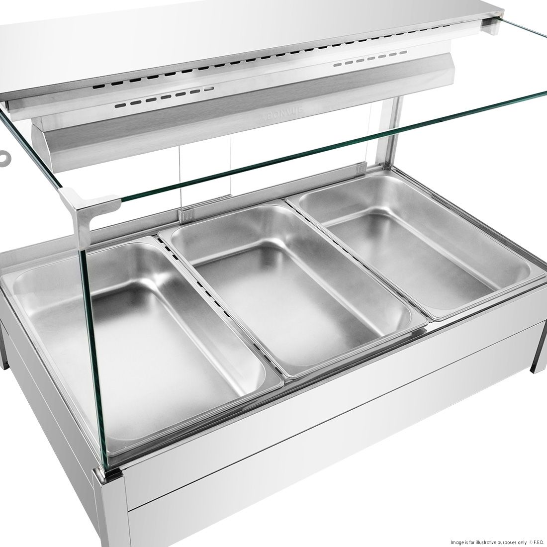 Bonvue Square Countertop Wet And Dry Bain Marie BM11SC