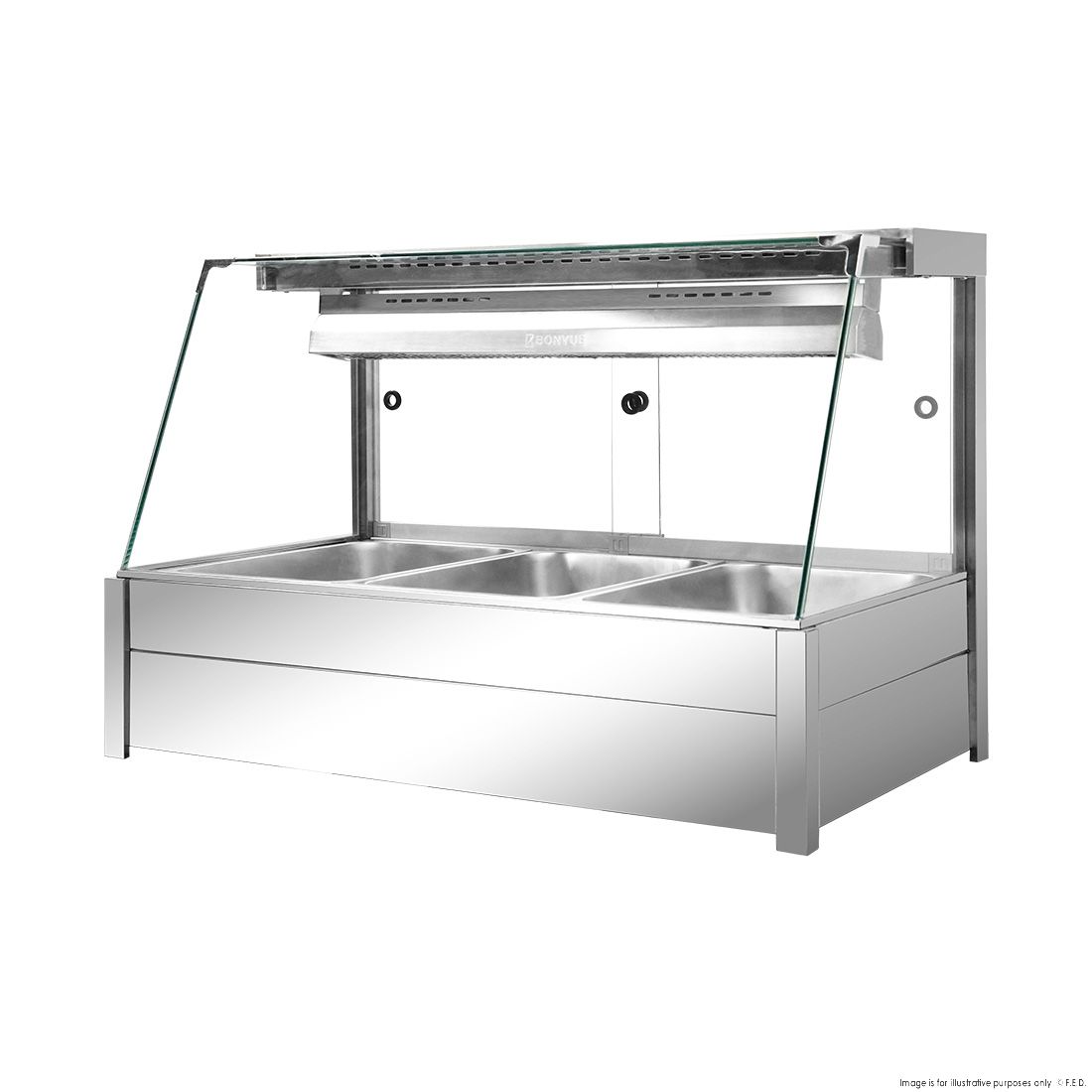 Bonvue Angled Countertop Wet And Dry Bain Marie BM11TC