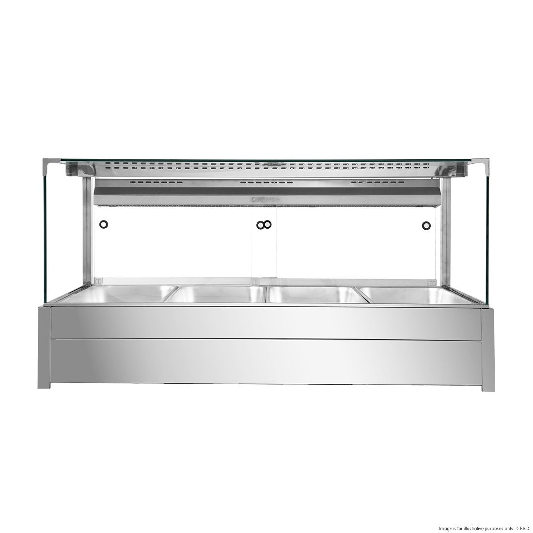Bonvue Square Countertop Wet And Dry Bain Marie BM14SC