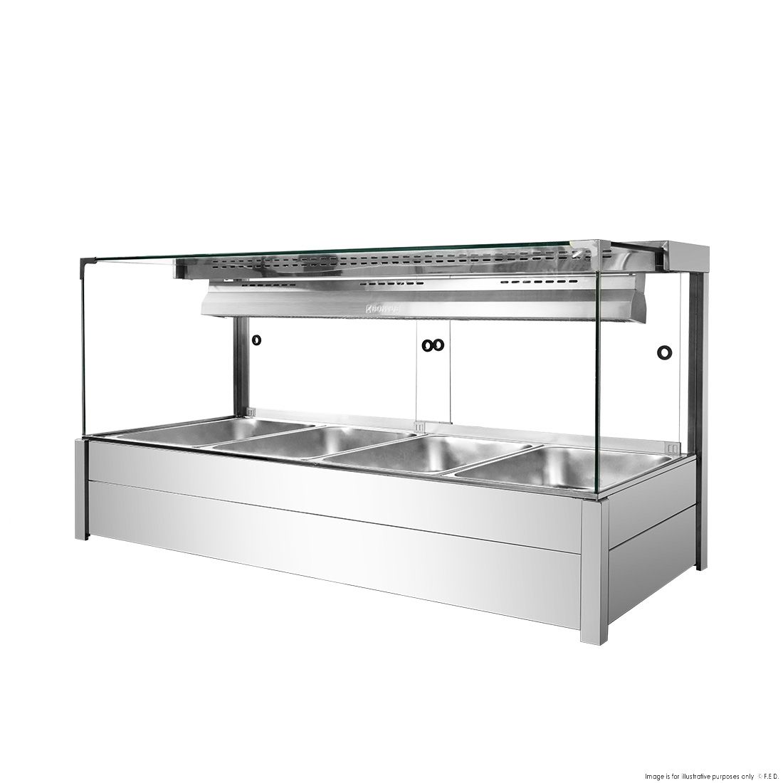 Bonvue Square Countertop Wet And Dry Bain Marie BM14SC