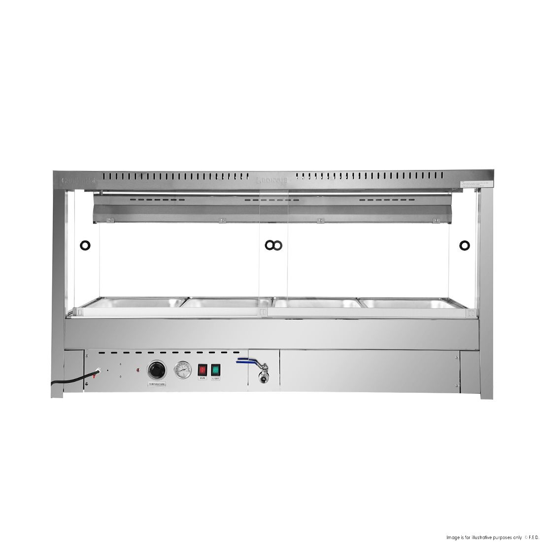 Bonvue Square Countertop Wet And Dry Bain Marie BM14SC