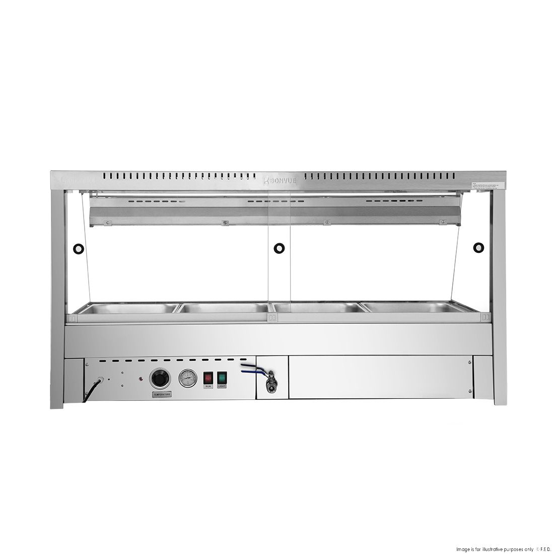 Bonvue Angled Countertop Wet And Dry Bain Marie BM14TC