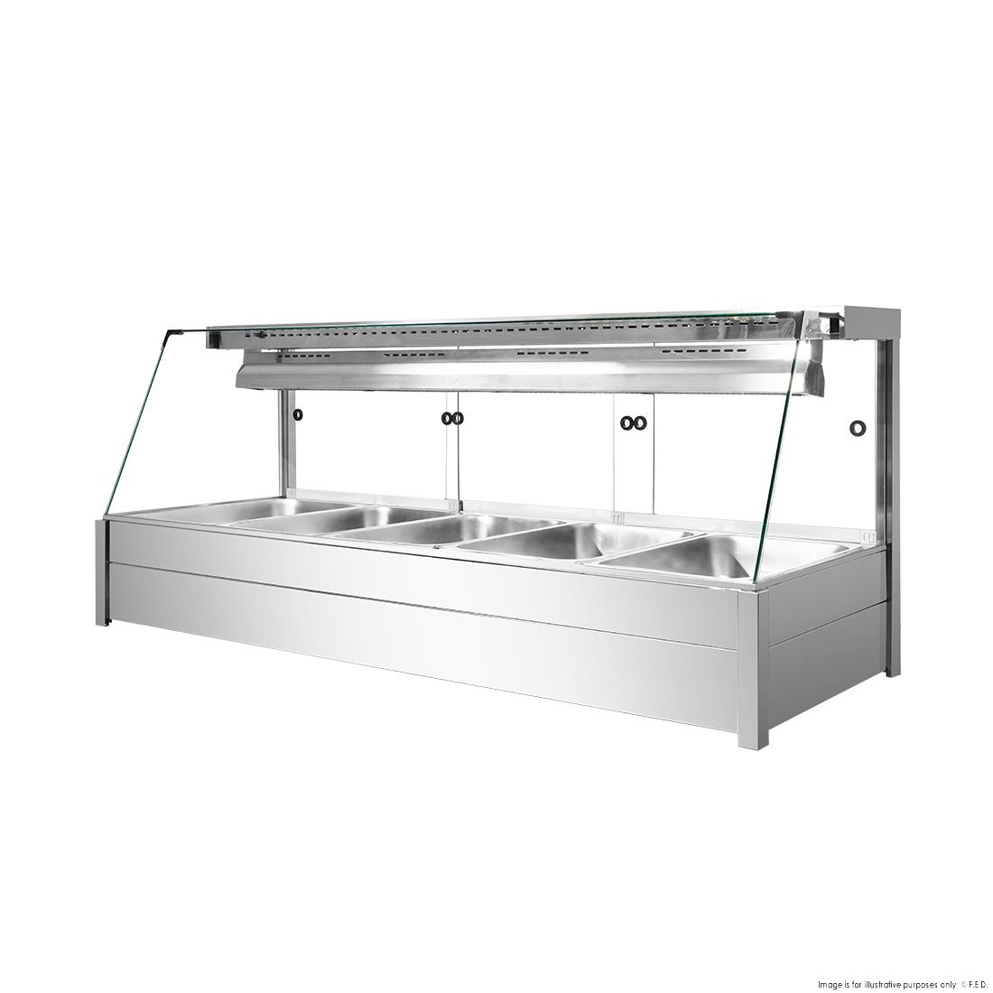 Bonvue Angled Countertop Wet And Dry Bain Marie BM17TC